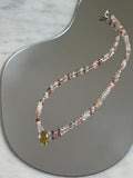 Collana Citrino e Quarzo Fragola — Lo splendore della felicità