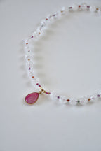 Collier Quartz Craquelé, Agate & MultiQuartz — Stabilité, Clarté & Harmonie