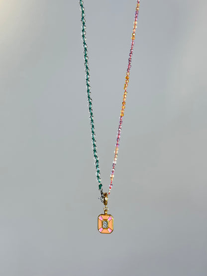 Colliers Améthyste/Citrine & Cristal de roche sur soie – Clarté intérieure & lumière consciente