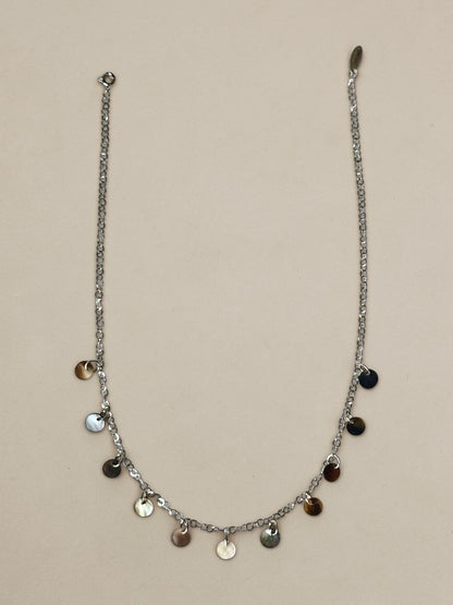 Ensemble collier + bracelet de cheville nacre