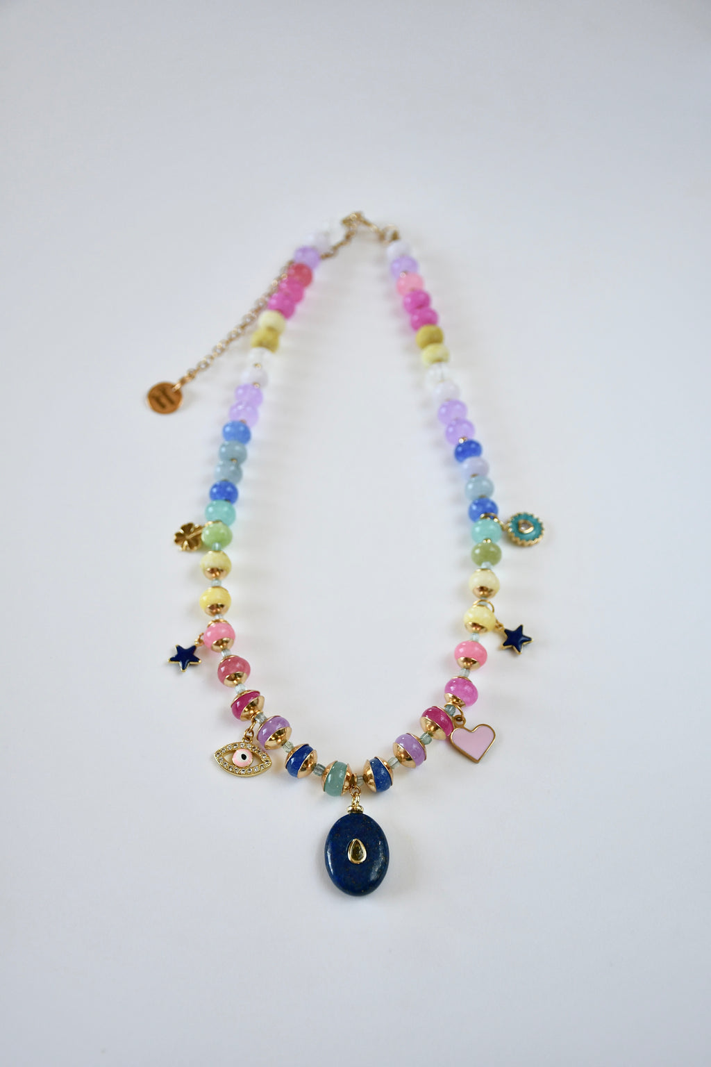 Colliers Charms, Lapis-Lazuli & Jade — La sagesse illuminée