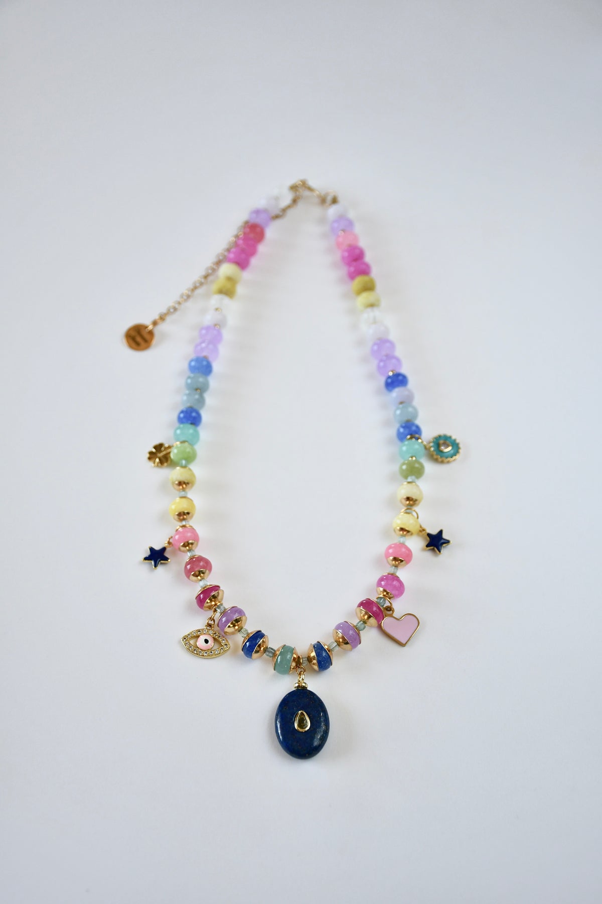 Colliers Charms, Lapis-Lazuli & Jade — La sagesse illuminée
