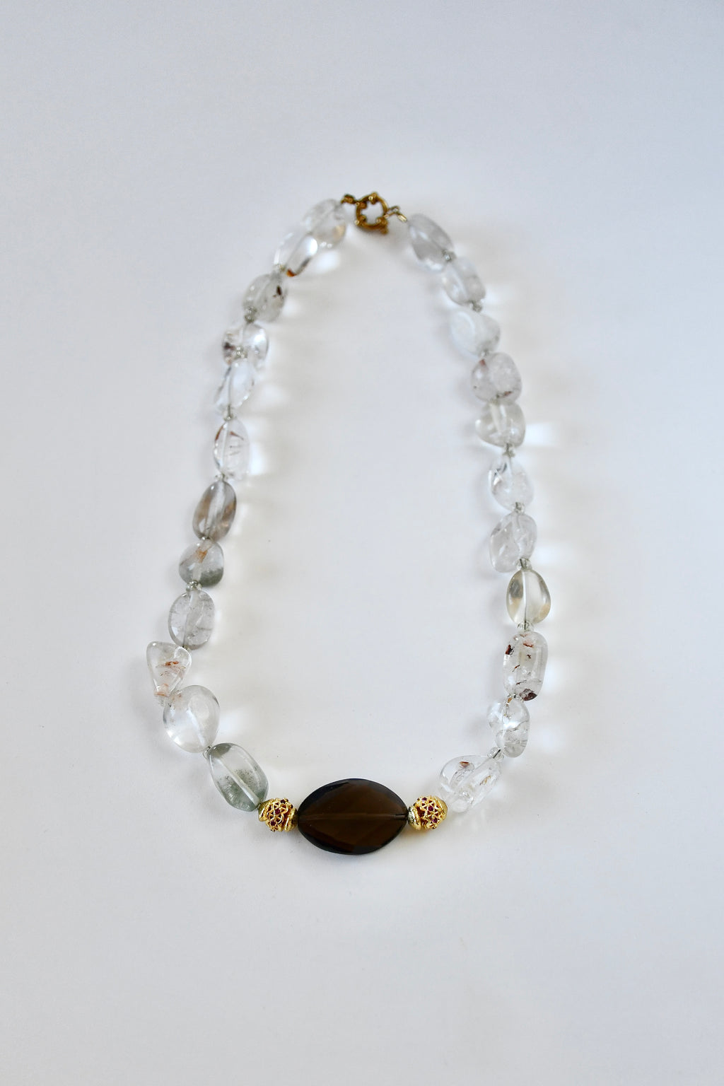 Collier Quartz Iodolite & Quartz Fumé — Clarté, ancrage et guidance intérieure