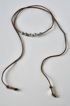 Collier Perles de Tahiti sur cordon de cuir