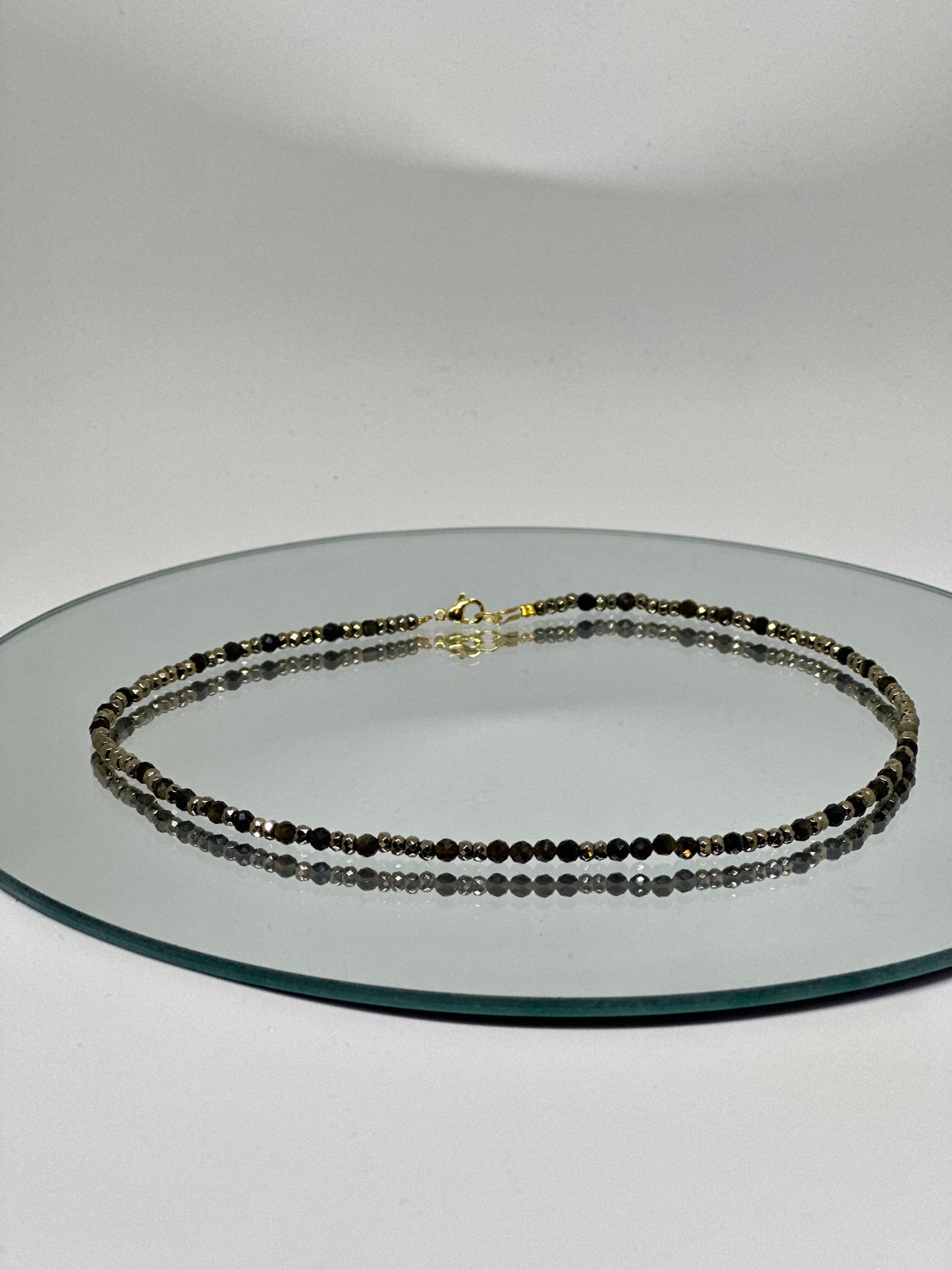 Colliers de pierres naturelles, Turquoise, Obsidienne, Aigue-Marine, Howlite, Goldstone