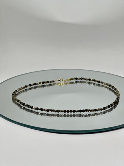 Colliers de pierres naturelles, Turquoise, Obsidienne, Aigue-Marine, Howlite, Goldstone