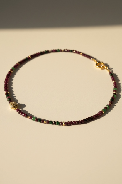 Collier Rubis — Force, Passion & Présence