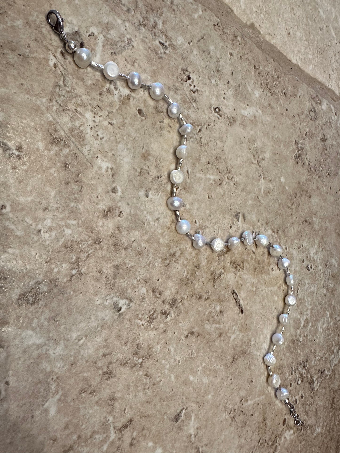 Collier perles d’eau douce et argent