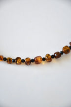 Collier Tourmaline noire & Ambre