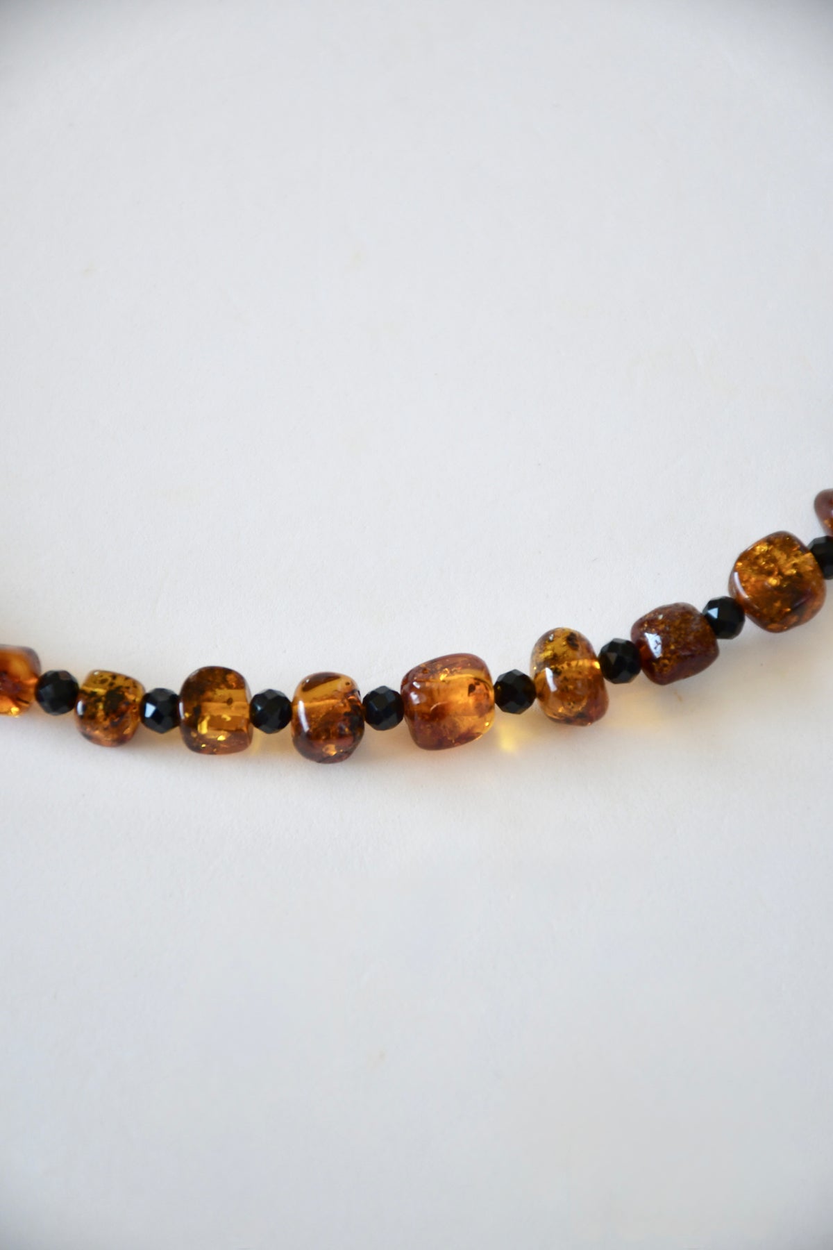 Collier Tourmaline noire & Ambre