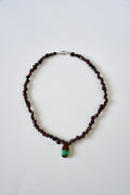 Collier Chrysoprase & Grenat — La renaissance par le cœur vivant