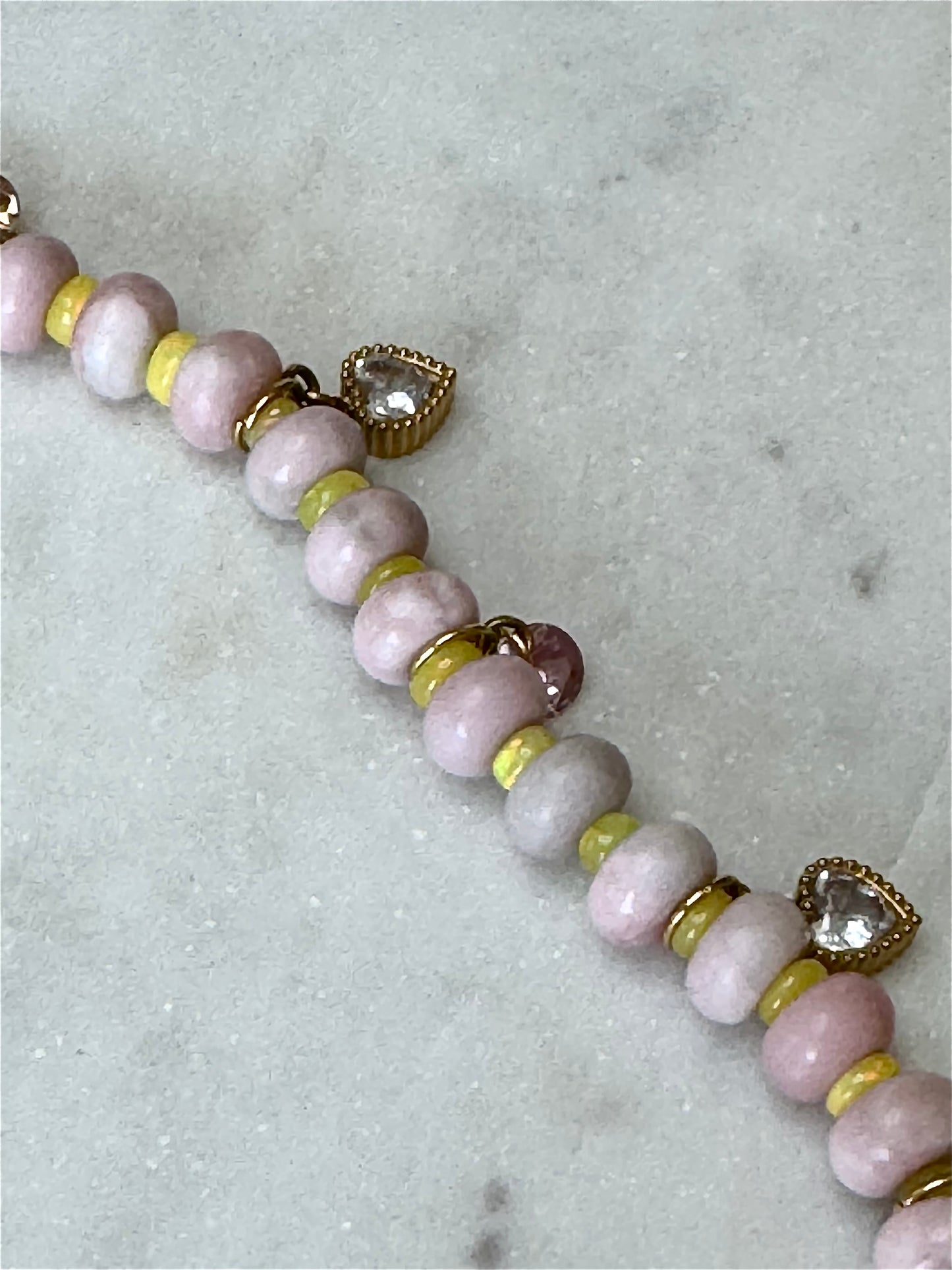 Collier Charms Opale & Amazonite  — Les trois grâces de l’âme féminine