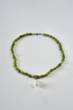 Collier Jade & Perle d’eau douce — Le cœur apaisé