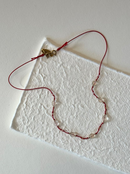 Collier Citrine sur soie