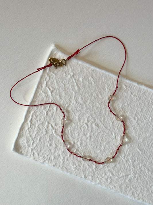 Collier Citrine sur soie