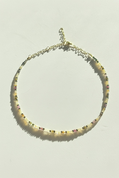 Collier Opale & Tourmaline