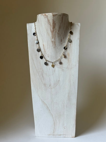 Ensemble collier + bracelet de cheville nacre
