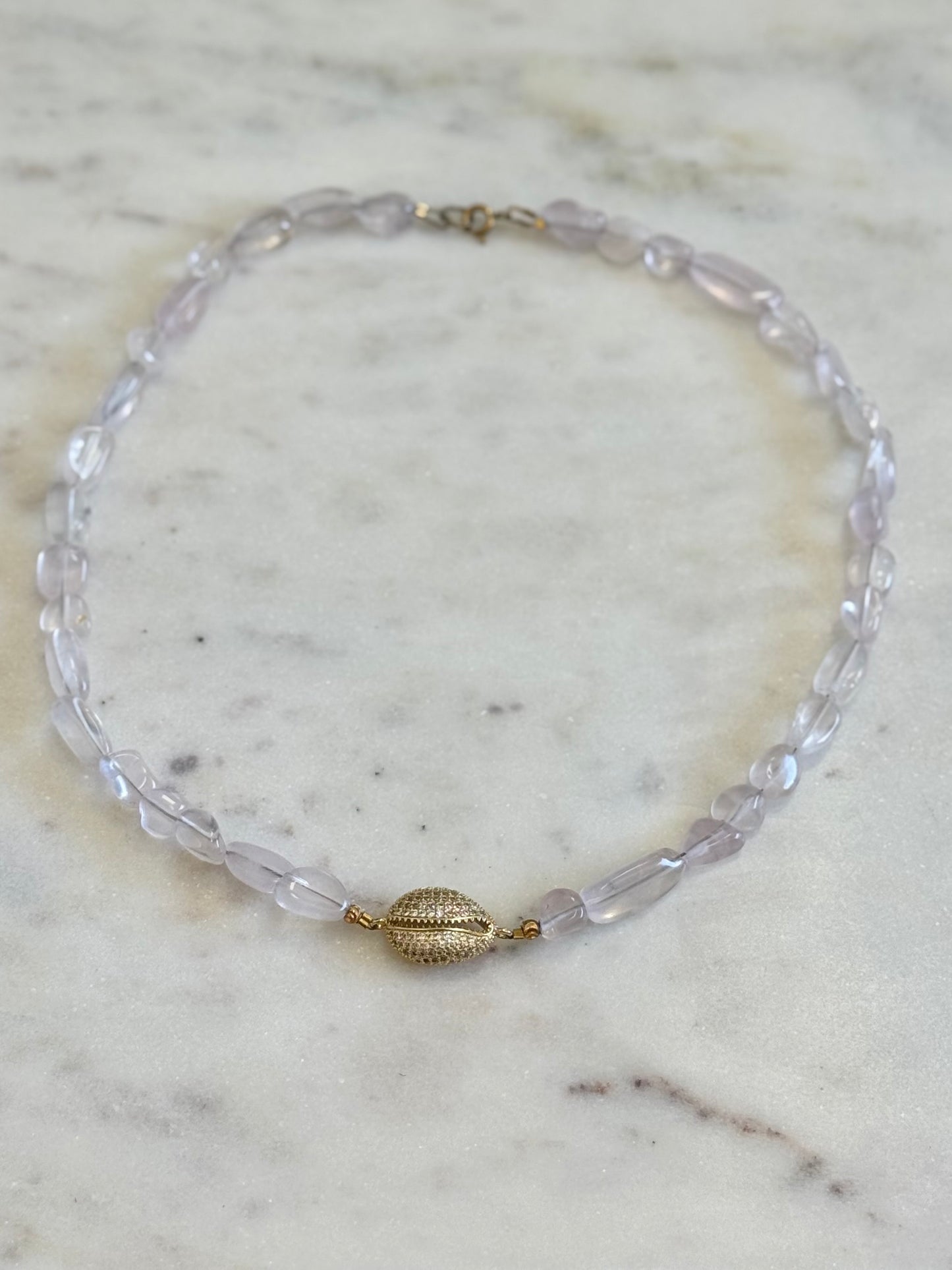 Collier Quartz rose — L’amour qui commence par soi