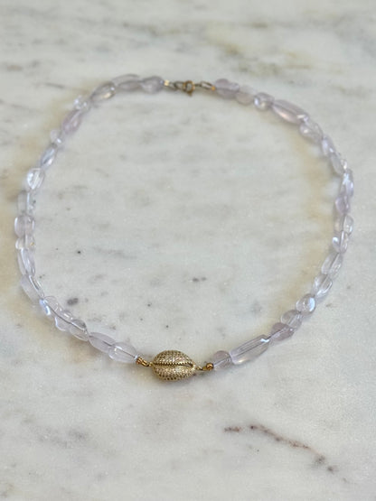 Collier Quartz rose — L’amour qui commence par soi