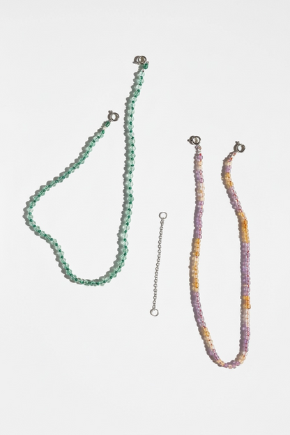 Colliers Améthyste/Citrine & Cristal de roche sur soie – Clarté intérieure & lumière consciente