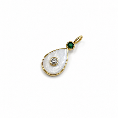 Pendentifs de gemmes plaqués or 18k