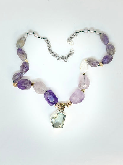 Collier Améthyste & Lave