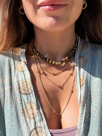 Collier Œil de Tigre et Hématite