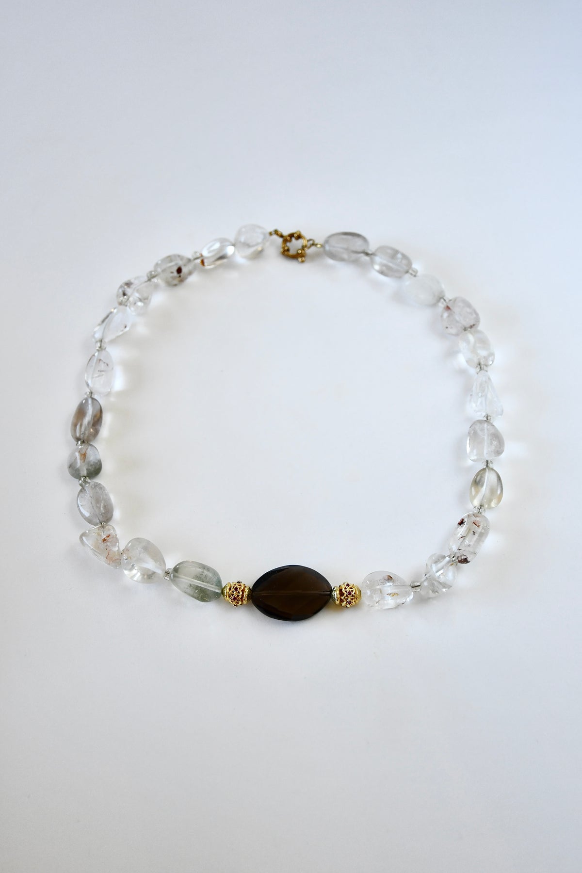 Collier Quartz Iodolite & Quartz Fumé — Clarté, ancrage et guidance intérieure
