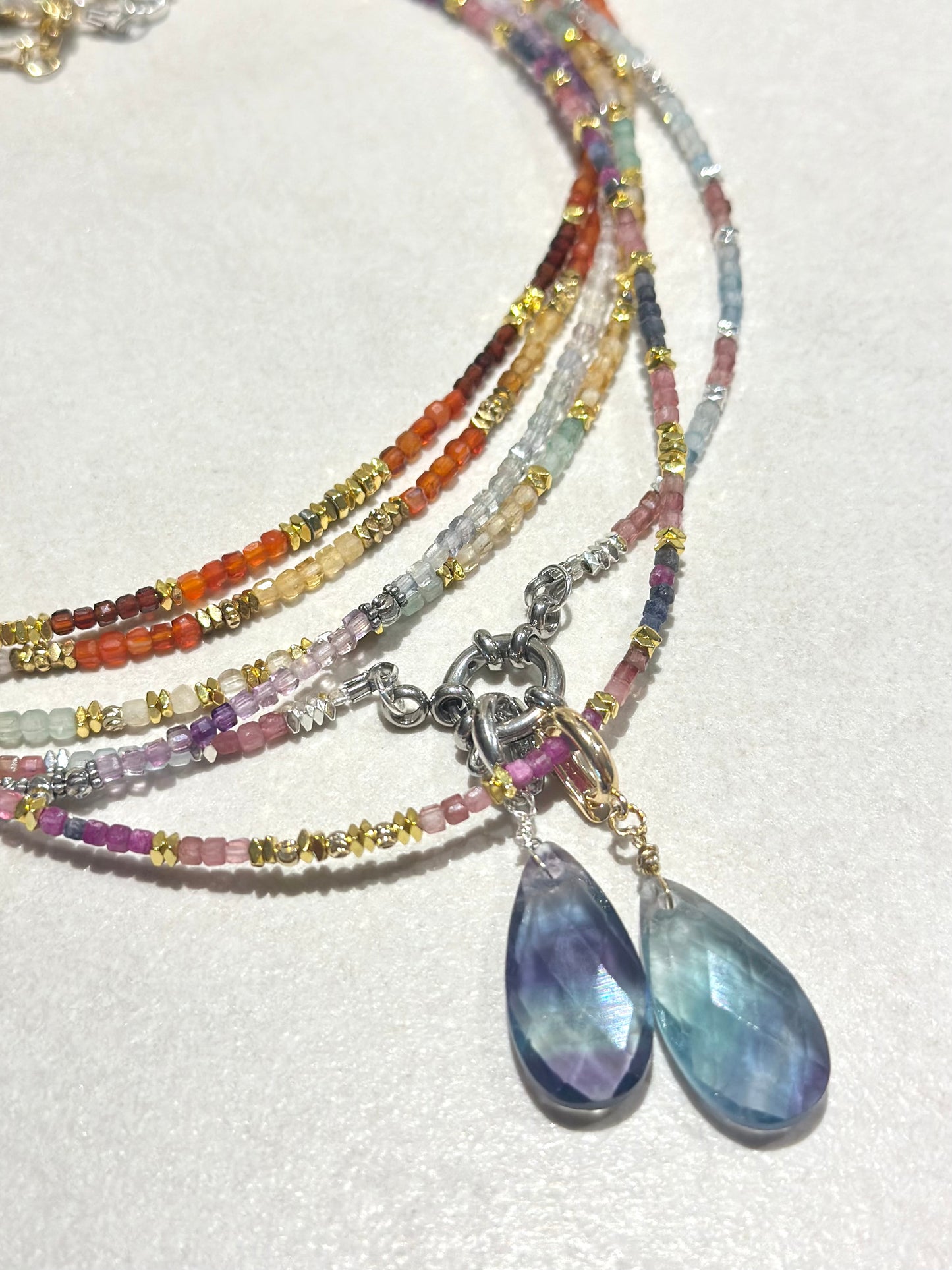 Collier Aigue-Marine & Tourmaline