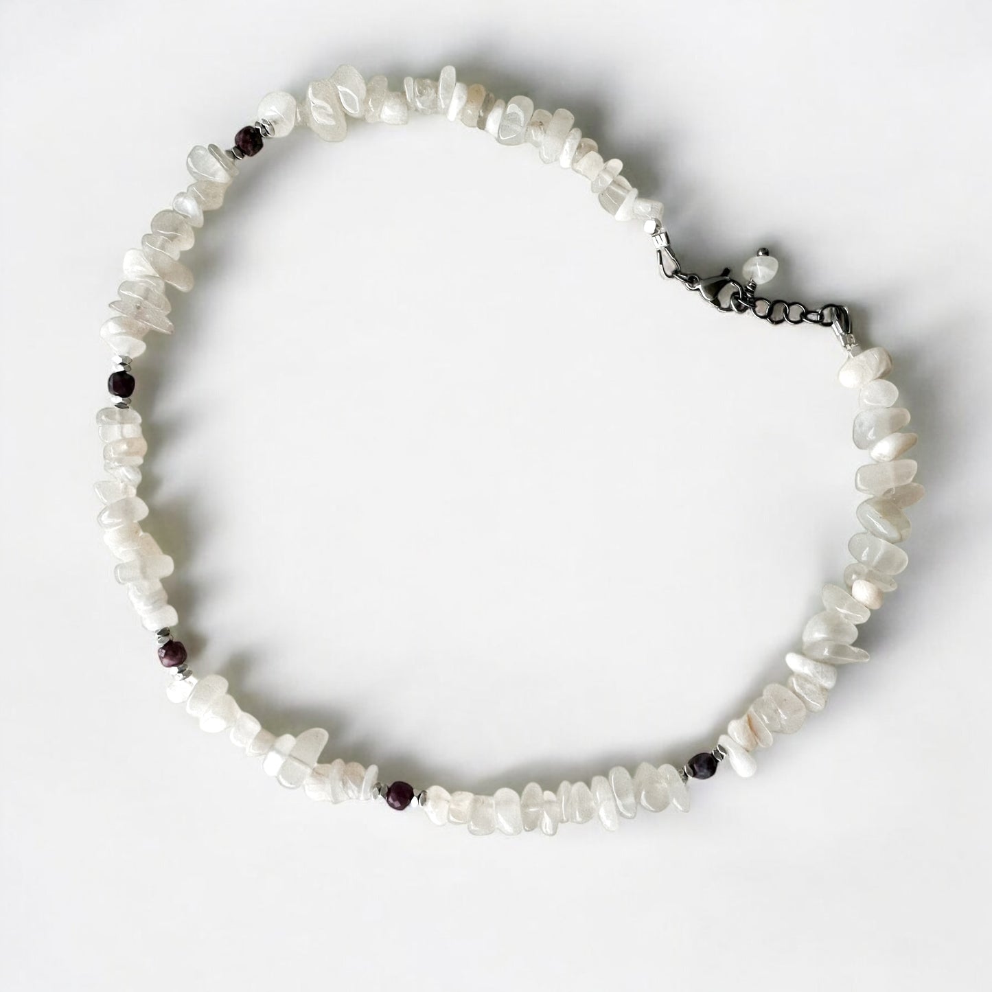 Collier Pierre de Lune et Tourmaline