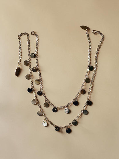Ensemble collier + bracelet de cheville nacre