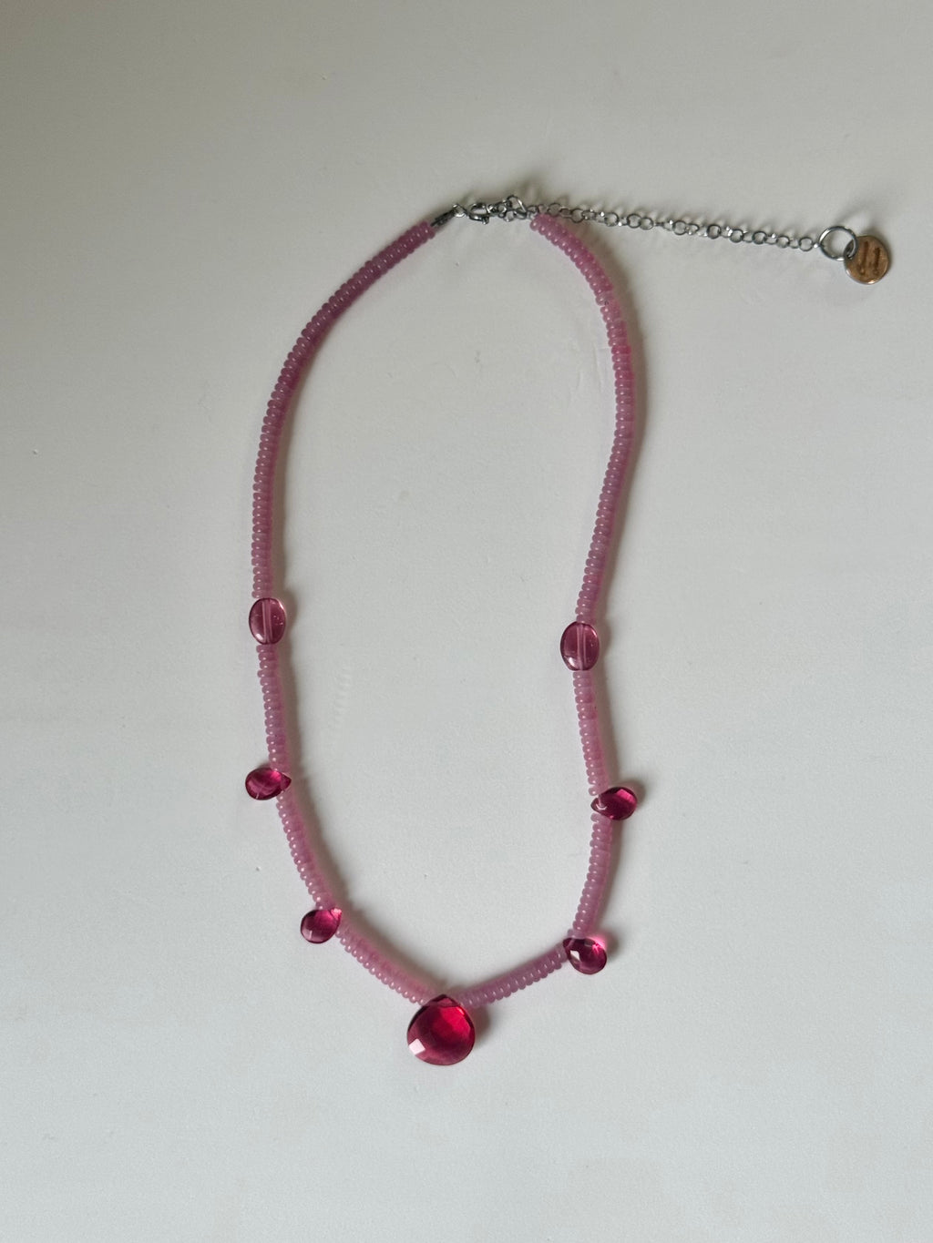 Collana giada e quarzo