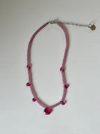 Collana giada e quarzo