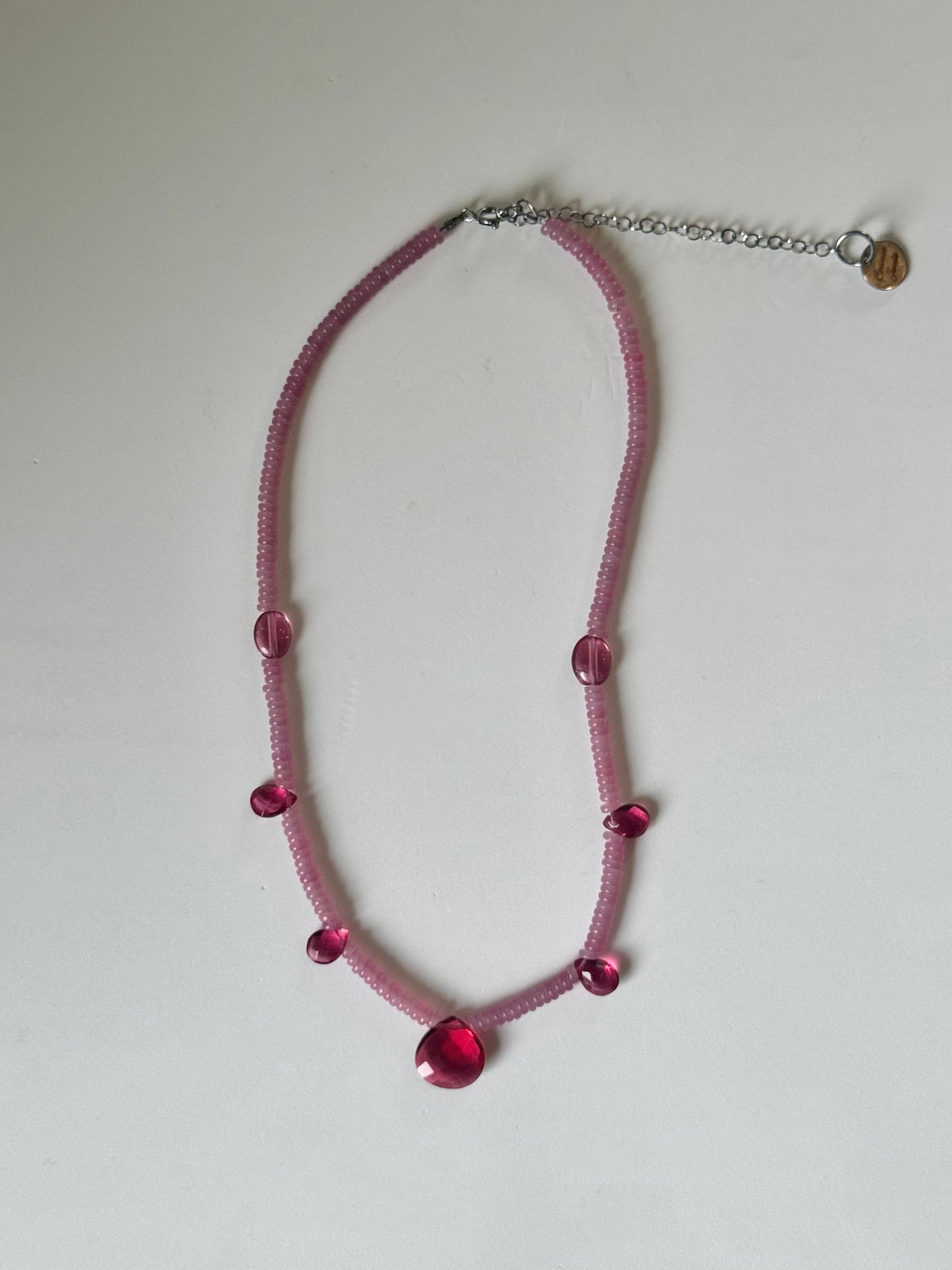 Collana giada e quarzo