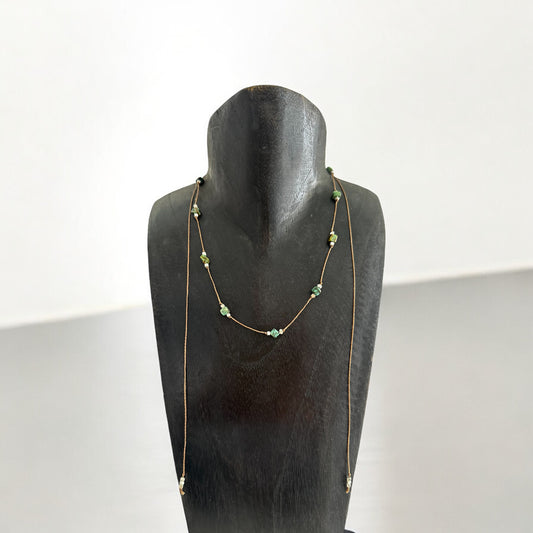 Collier ajustable Turquoise africaine