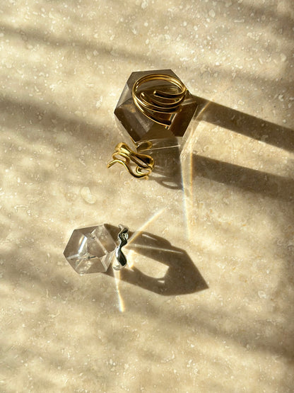 Bague ajustable Acier inox doré