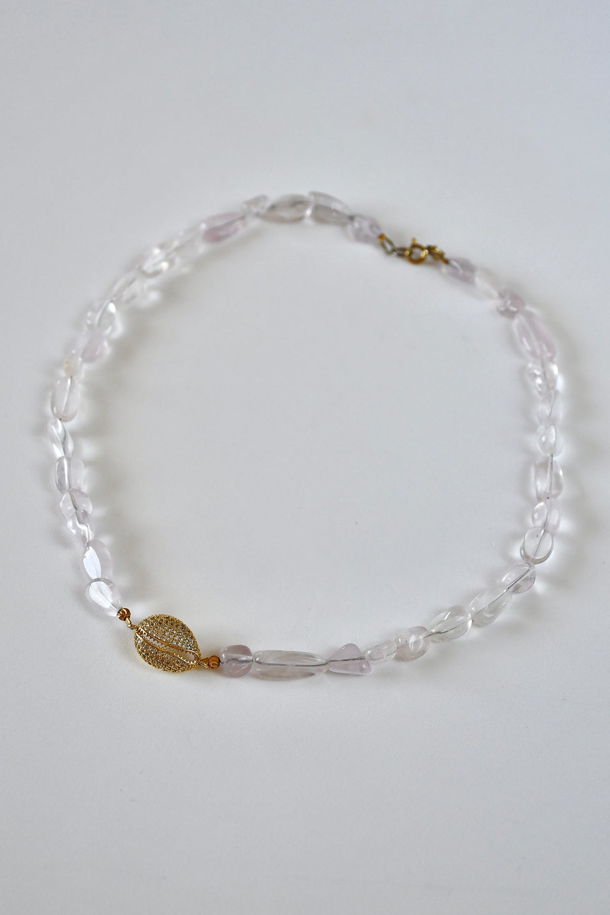 Collier Quartz rose — L’amour qui commence par soi