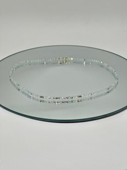 Colliers de pierres naturelles, Turquoise, Obsidienne, Aigue-Marine, Howlite, Goldstone