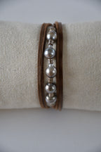 Collier Perles de Tahiti sur cordon de cuir