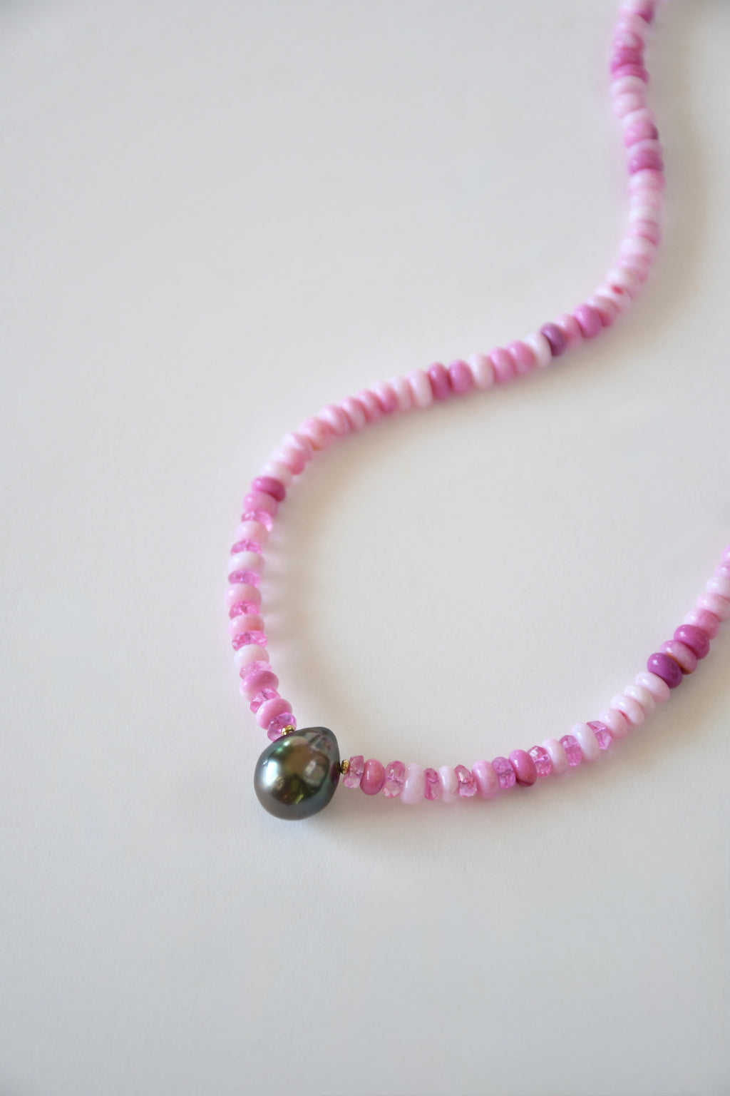 Collana Perle di Tahiti, Opale e Topazio