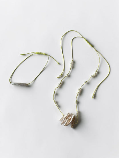 Ensemble Collier+Bracelet Perles d’eau douce