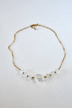Collier Cristal de roche et Hématite – Clarté et Ancrage