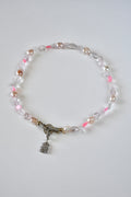 Collana Opale Etiopica, Quarzo Rosa e Perla d'acqua dolce — L'amore in luce