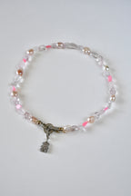 Collana Opale Etiopica, Quarzo Rosa e Perla d'acqua dolce — L'amore in luce