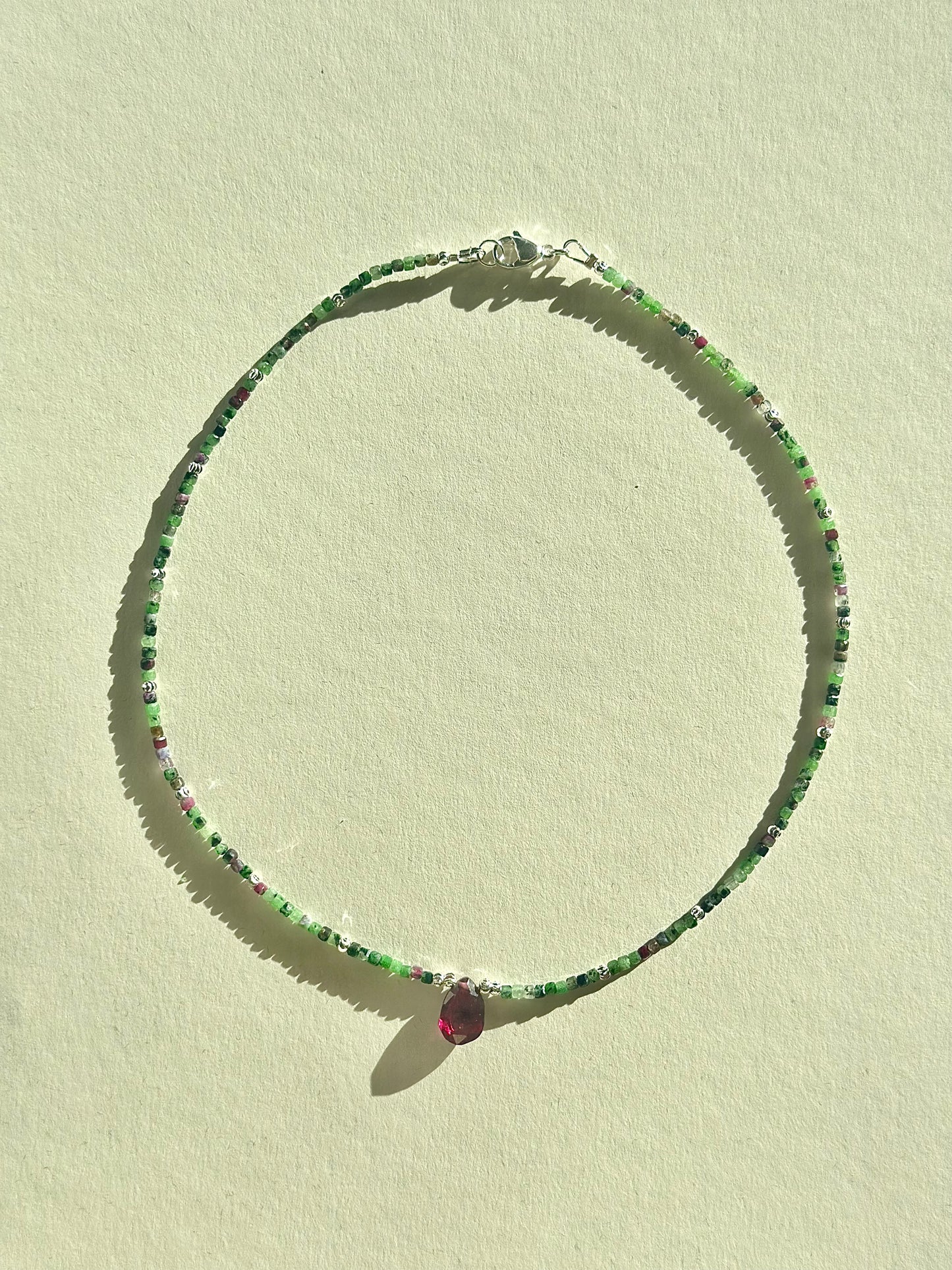 #163 Collier Rubis Zoïste & Grenat