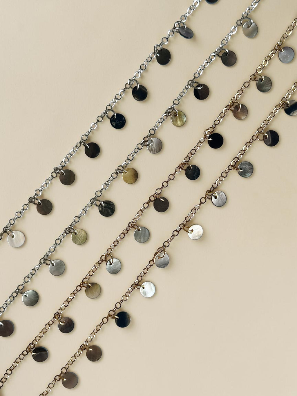 Set collana + cavigliera in madreperla