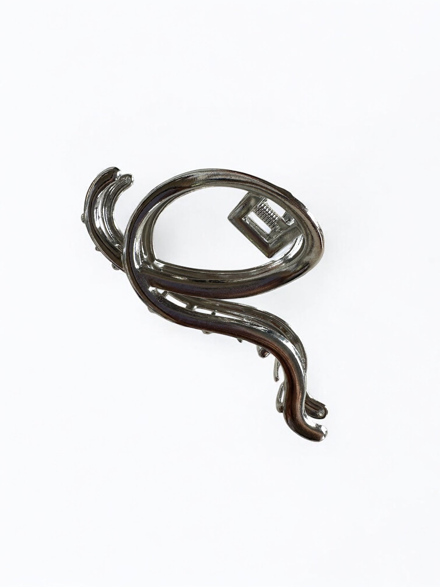 Pince à cheveux argentée