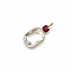 Pendente con gemme placcato oro 18k