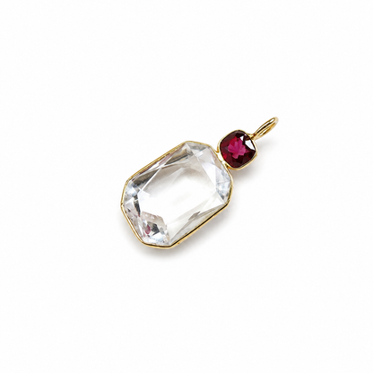 Pendentifs de gemmes plaqués or 18k