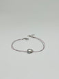 Bracelet Perle d’eau douce sur soie et argent 925